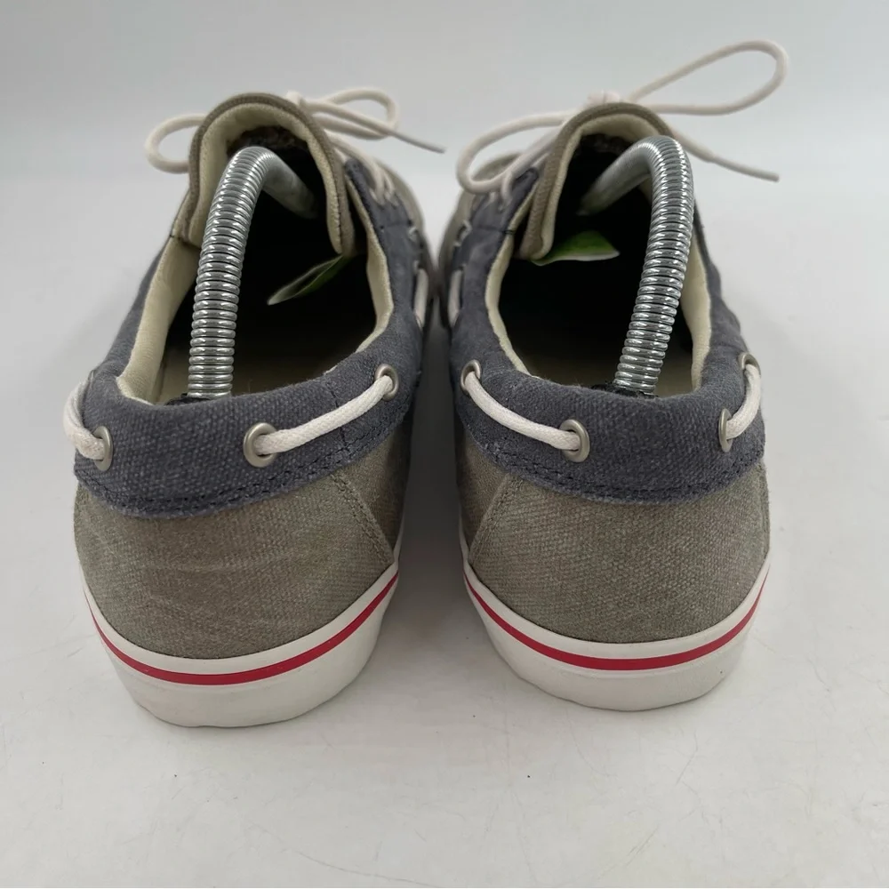 NEW! Timberland Men’s Earthkeepers Taupe Grey Canvas Lace-Up Boat Shoe - Size 10